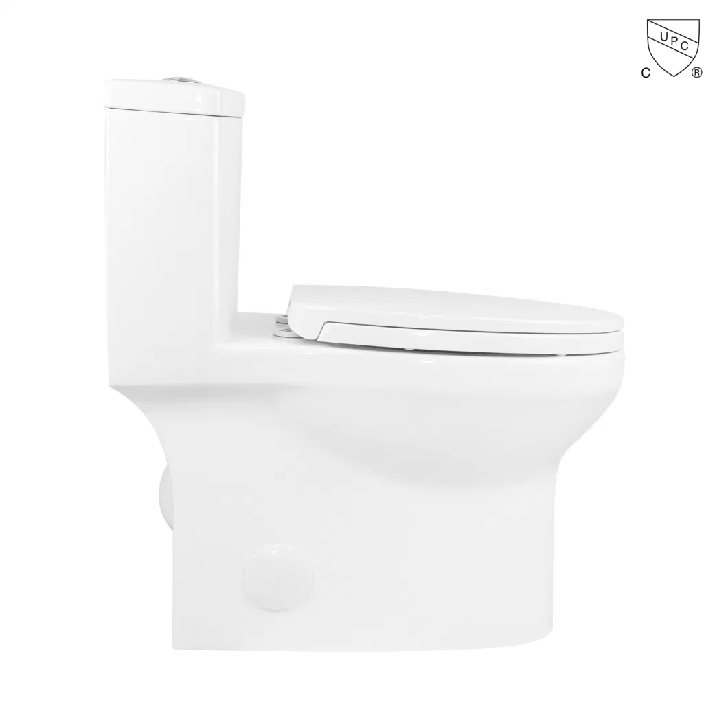 Cupc American Standard Toilet Bathroom Ceramic One-Piece Toilet Elongated Toilet with Soft-Close Toilet Seat