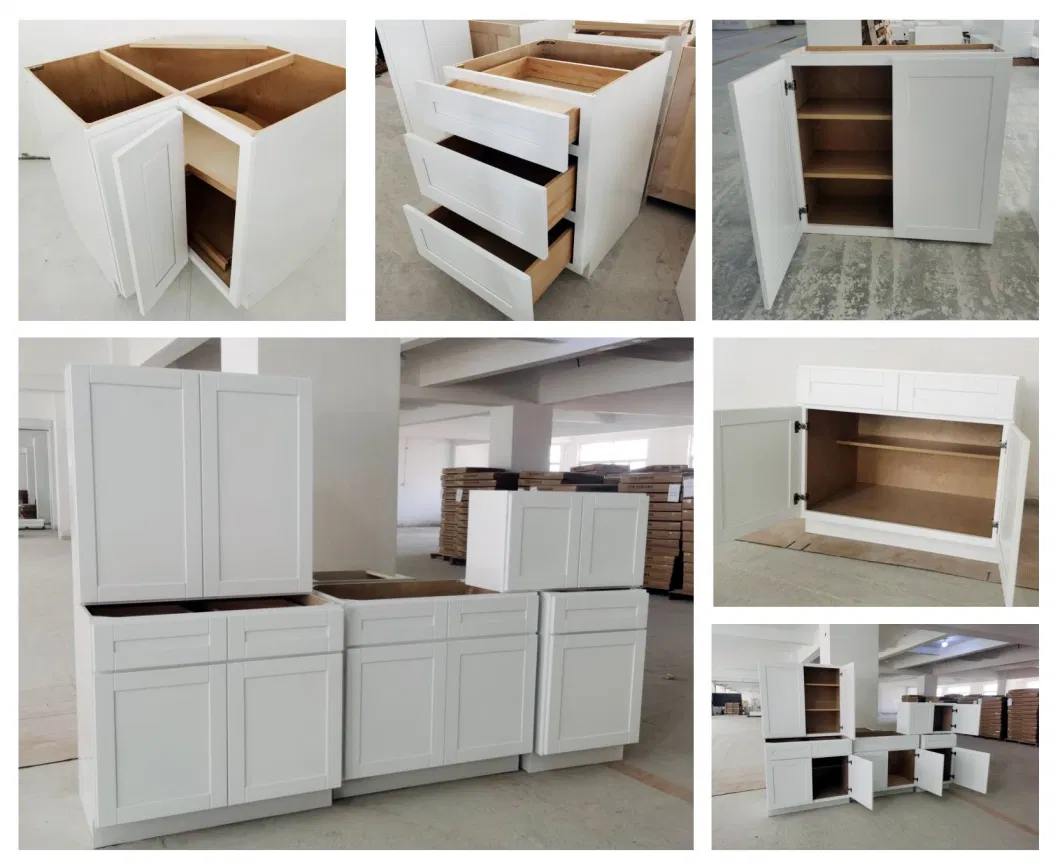 Contemporary Rta White Shaker Cabinets Bathroom Cabinets Maker in China