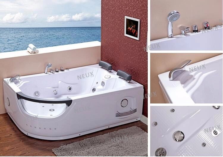 Hot Double Acrylic Jacuzzi Bathtub with Underwater Light (CDT-006 Pneumatic Control)