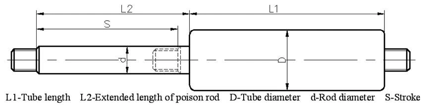 Adjustable High Quality Gas Cylinder Air Spring Compression Spring Different Equipment for Truck