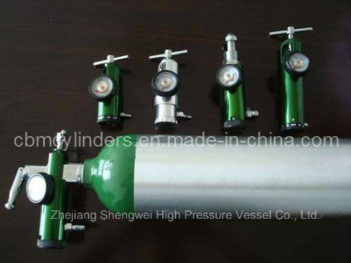 Tube Flow Gas Medical Oxygen Regulator with Pin Index Yoke Connector