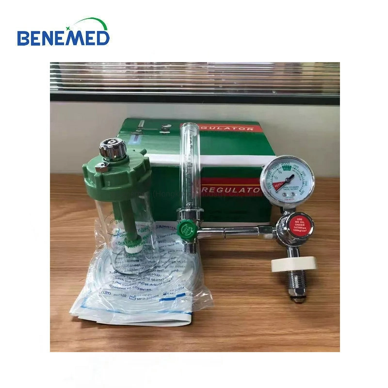 Medical Oxygen Regulator Flowmeter with Humidifier Bottle / Optional Connections