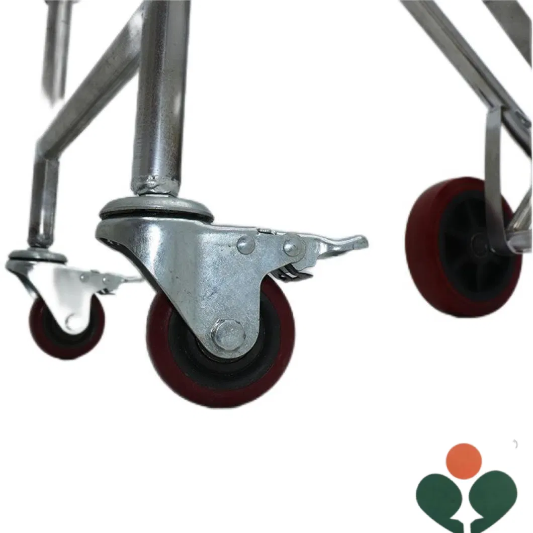 Stainless Steel Oxygen Cylinder Trolley Emergency Stretcher Hospital Trolley