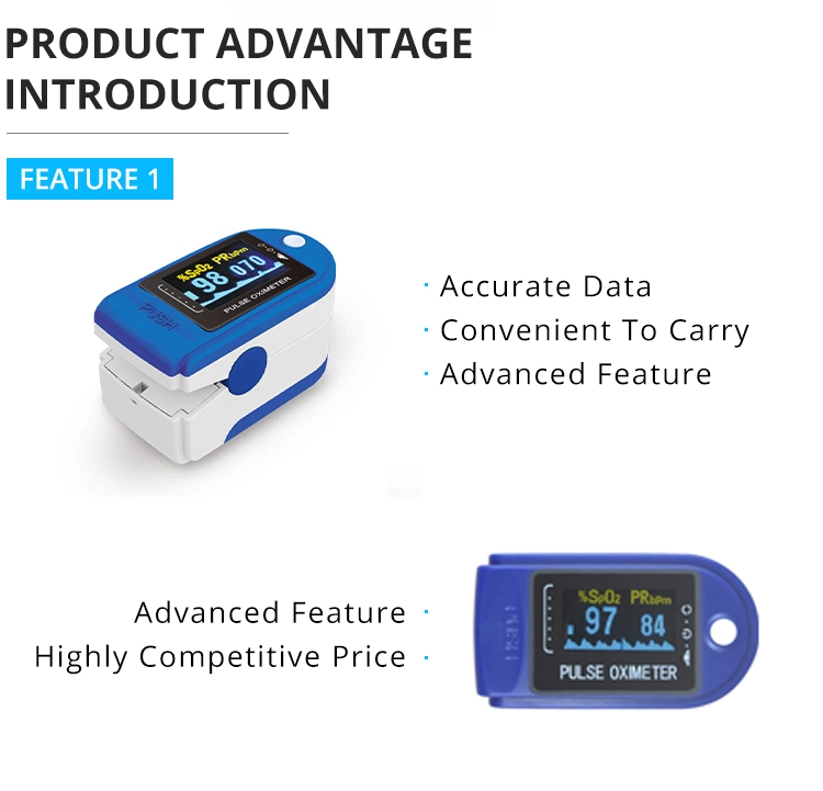 High Quality Custom Portable TFT Display Pulse Rate Blood Oxygen Saturation Monitor SpO2 Pulse Oximeter Finger Monitor