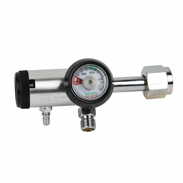 Medical Grade Cga 540 Oxygen Pressure Regulator with Diss or Barb Outlet