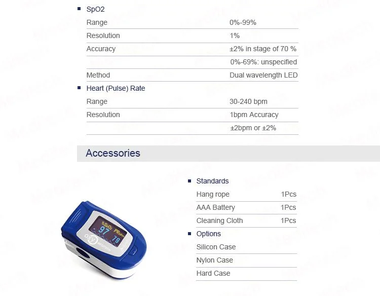 Meditech Fingertip Pulse Oximeter with Auto Power-off &amp; Alarm