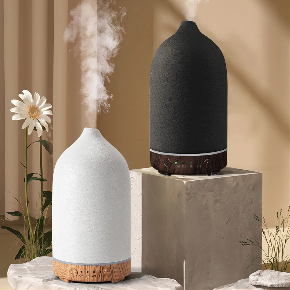 Ceramic Essential Oil Diffuser Indoor Electric Ultrasonic Air Humidifier Home Aromatherapy Machine