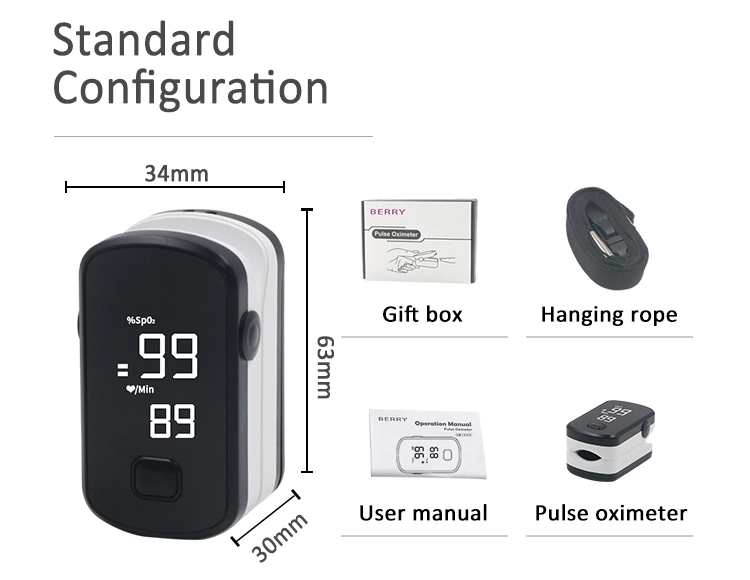 LED Display SpO2 Fingertip Monitor Fingertip Oxygen Reader for Hospital and Home