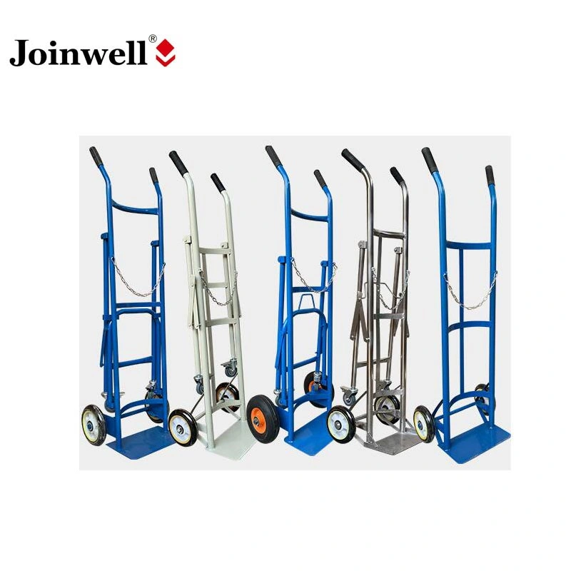 Aluminum Medical Oxygen Bottle Cart Gas Cylinder Trolley for Hospital