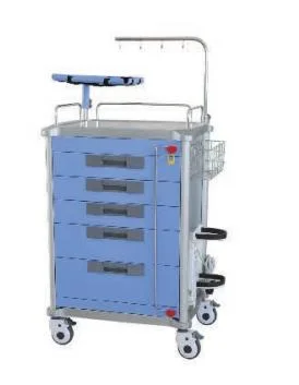 UPS Power Display Guaid Column Laptop Integrated Medical Trolley with Storage Box