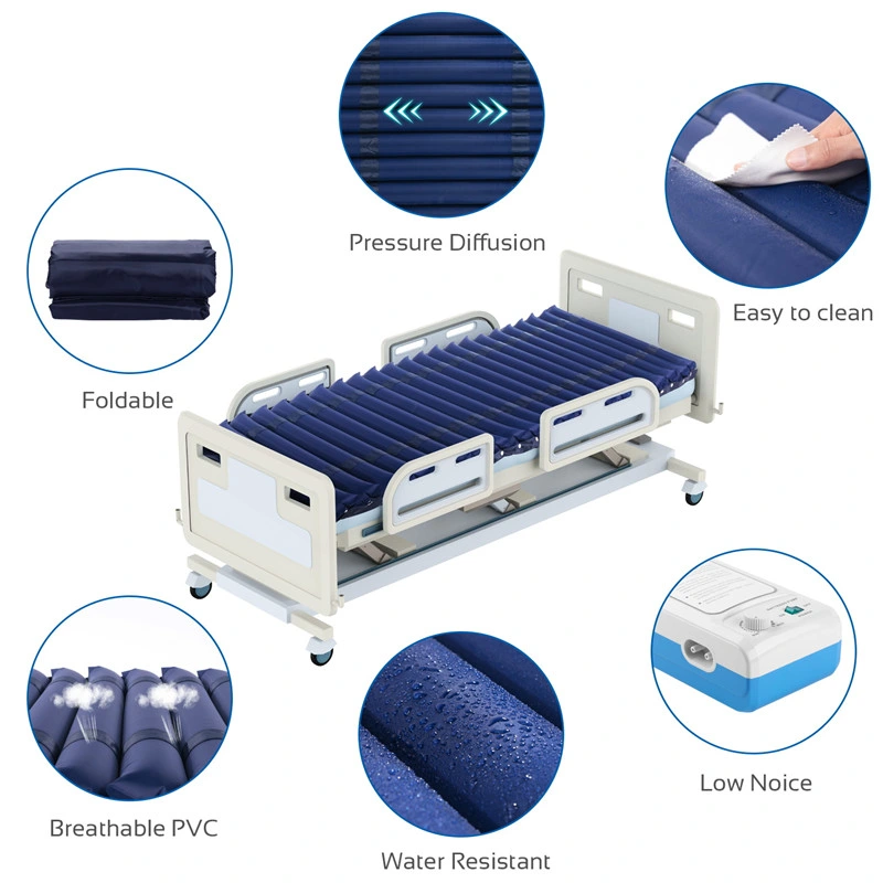 Inflatable Medical Anti-Decubitus Bedsore Pressure Air Mattress Strip Air Mattress Hospital Bed with Pump Inflatable Mattress