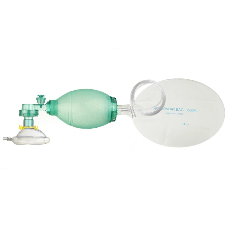 Professional Medical Disposable Pediatric SEBS Manual Oxygen Ambu Bag Resuscitator