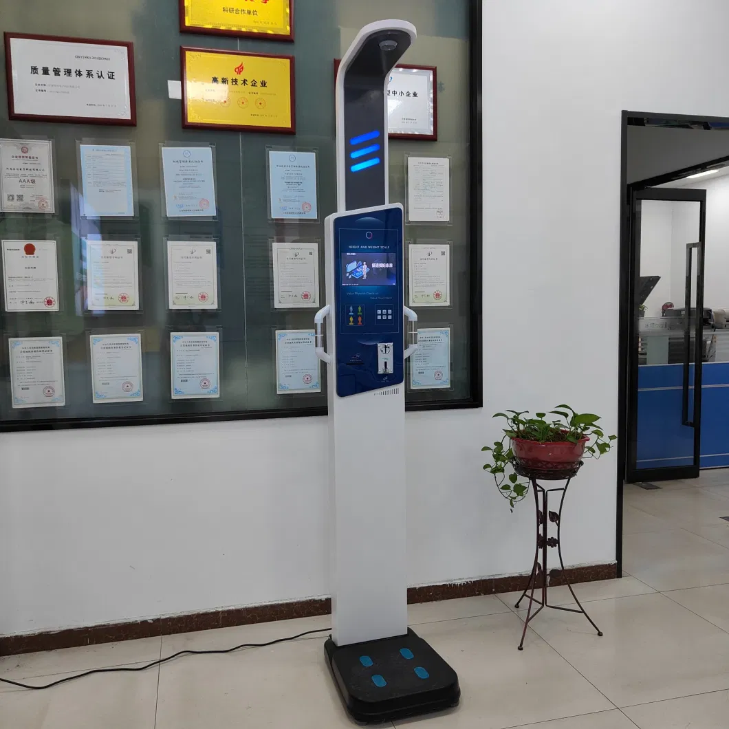 Medical Hospital Standing Scale Height Weight and Fat Health Check-up Machine