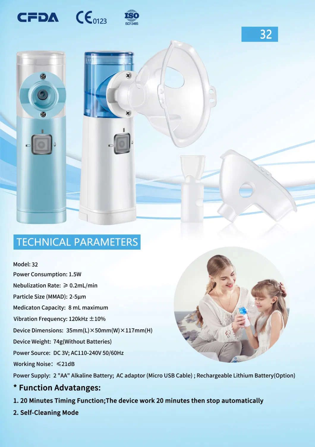 Medical Disposable Nebulizer with Mouth Piece