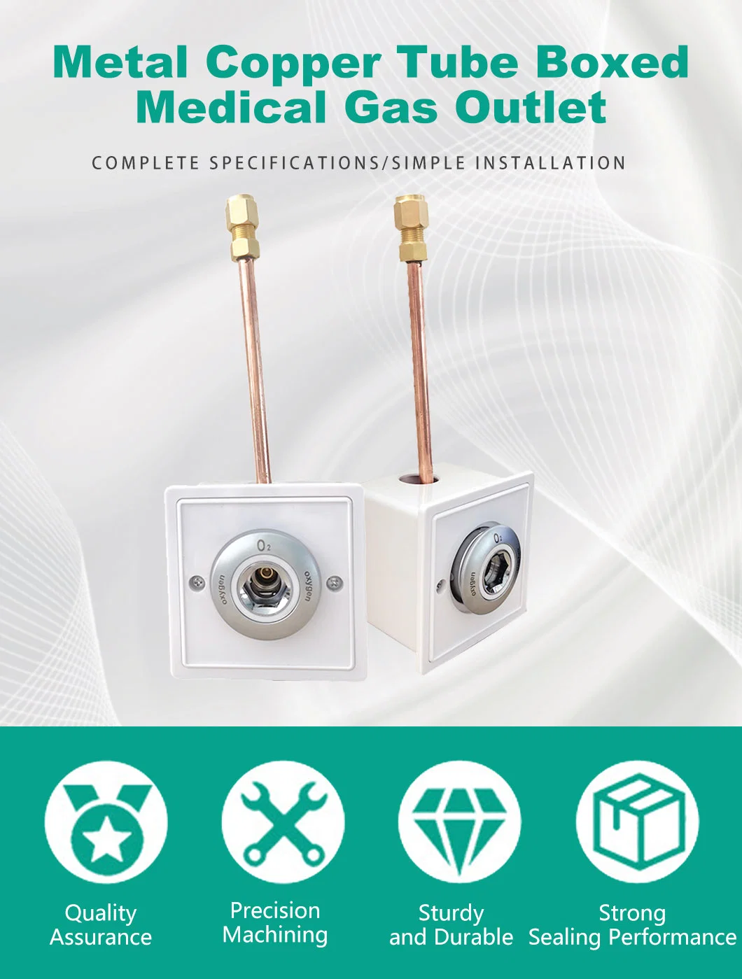 Medical Gas Terminal Unit Oxygen Wall Outlet with British Gas Outlets