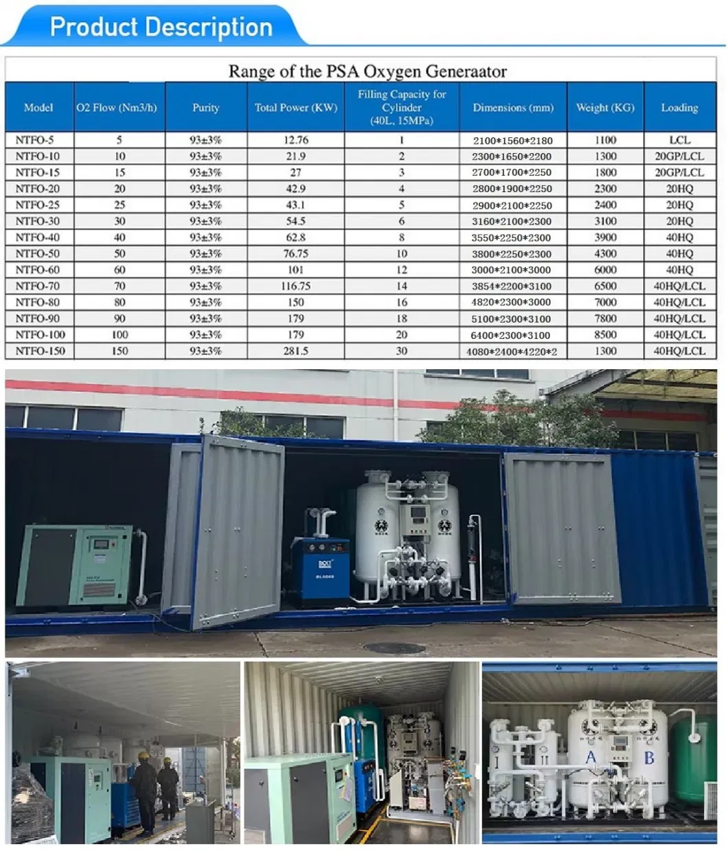 Wooden Box Containerized Oxygen Plant Made in China Medical Device