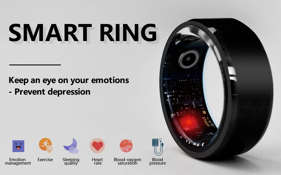 Intelligent Monitoring Health Situation APP Customized Accept Smart Ring Hrv Blood Oxygen Saturation Smart Health Rings