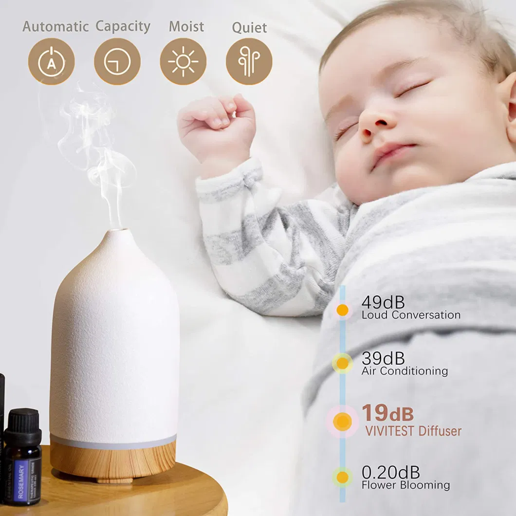 Ceramic Essential Oil Diffuser Indoor Electric Ultrasonic Air Humidifier Home Aromatherapy Machine