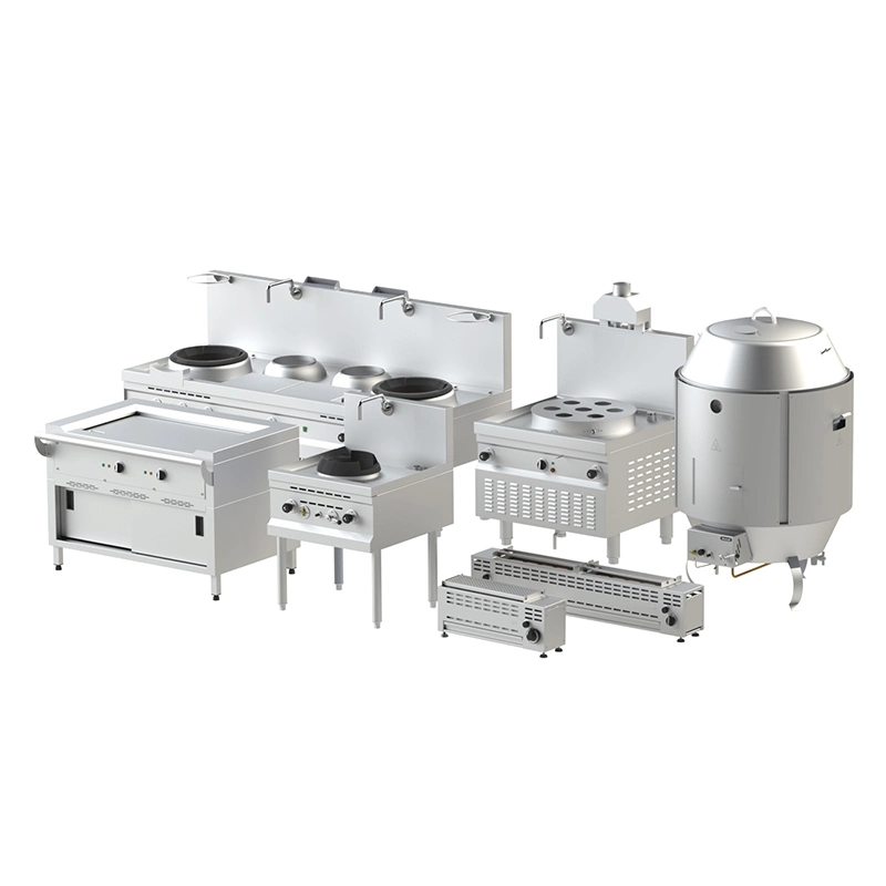 Commercial 4 Four Gas Burner with Gas Oven Hotel Restaurant Kitchen Equipment