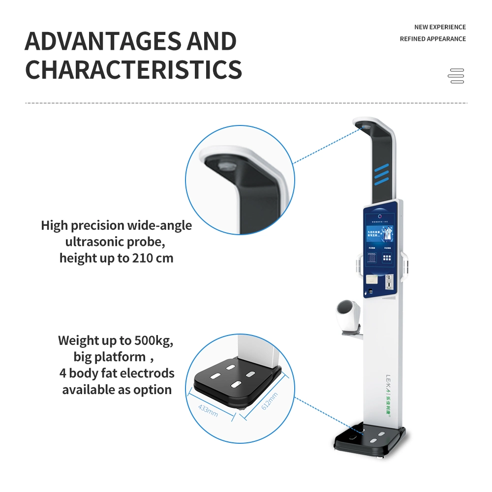 Body Height Analyzer Vending Machine with Blood Pressure and Blood Oxygen