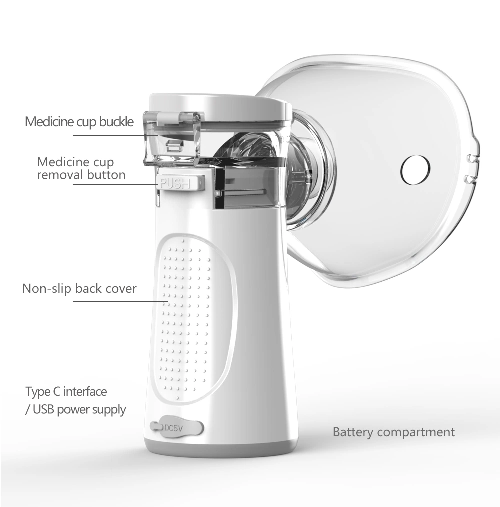 Handheld Electronic Rechargeable Inhalator Medical Ultrasonic Portable Mesh Nebulizer