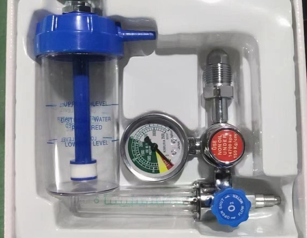 Bull Nose Medical Oxygen Regulator with Flowmeter