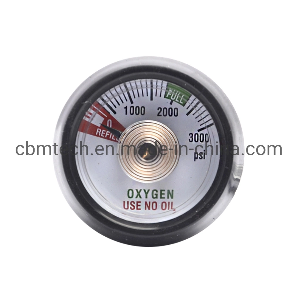 Medical Oxygen Pressure Gauge for Click-Style Regulators