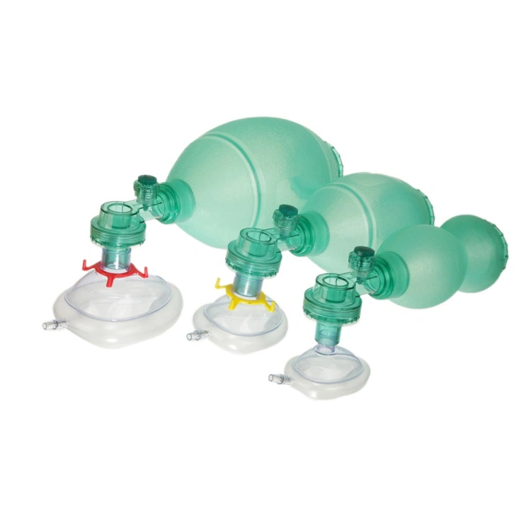 Professional Medical Disposable Pediatric SEBS Manual Oxygen Ambu Bag Resuscitator