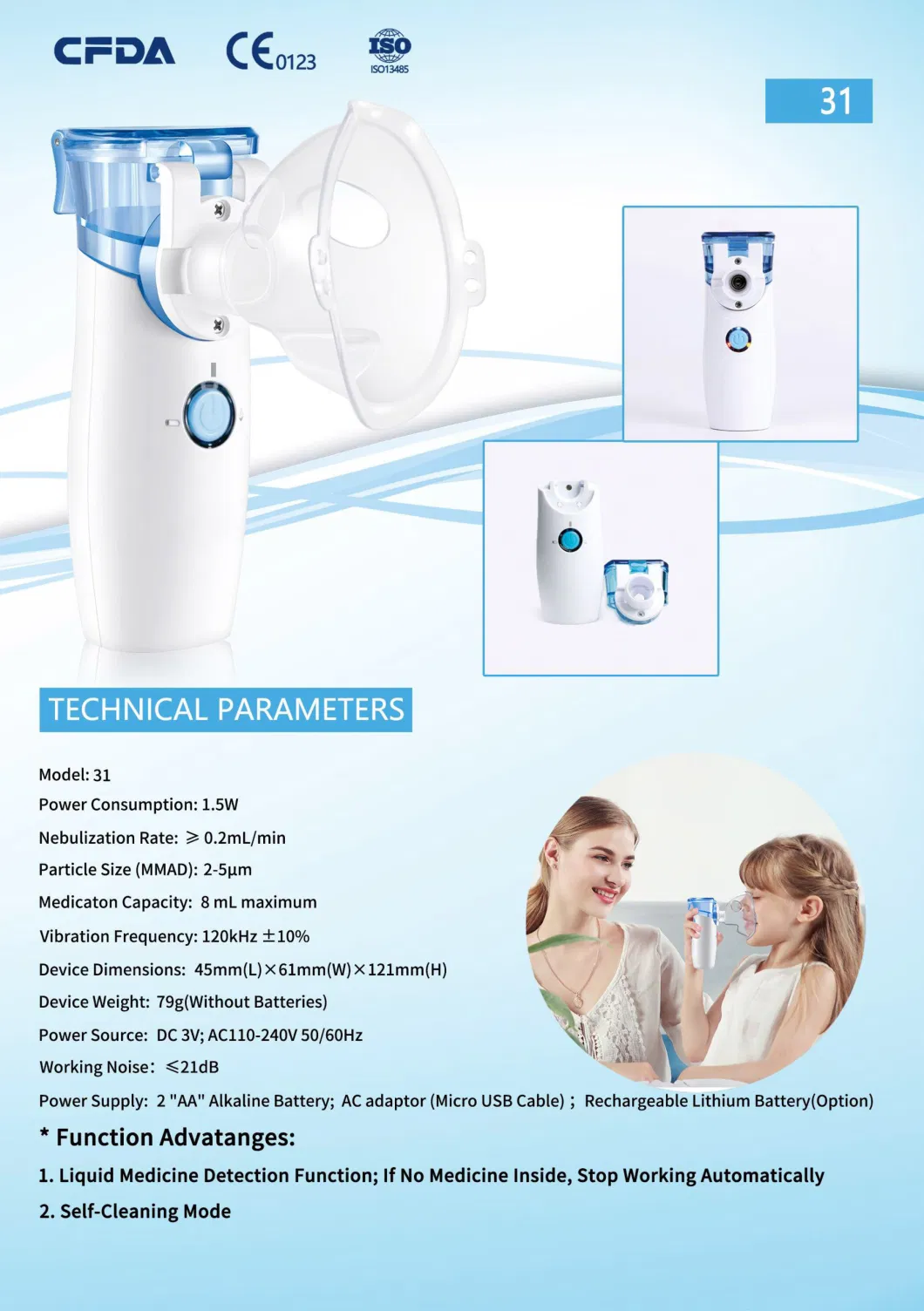 Medical Disposable Nebulizer with Mouth Piece