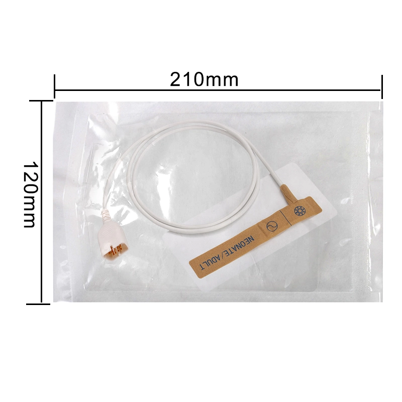 Medical SpO2 Sensor Probes Neonate/Adult Pinstripe for Nihon Kohden 9 Pin