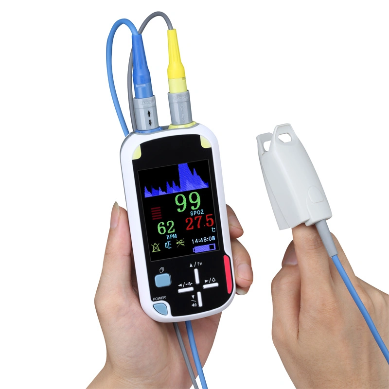 2.8&prime; &prime; LCD SpO2 Pulse Rate Rechargeable Alarm Portable Handheld Digital Pulse Oximeter Blood Oxygen Monitor Medical Device