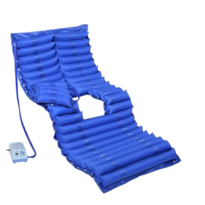 Nylon/ PVC/ Latex Ripple Washable Alternating Pressure Bubble Air Inflatable Anti Decubitus/Bedsore Mattress with Air Pump