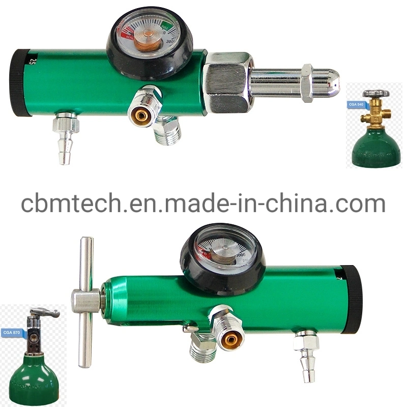 Oxygen Click-Style Regulators with Brass Washer Seal