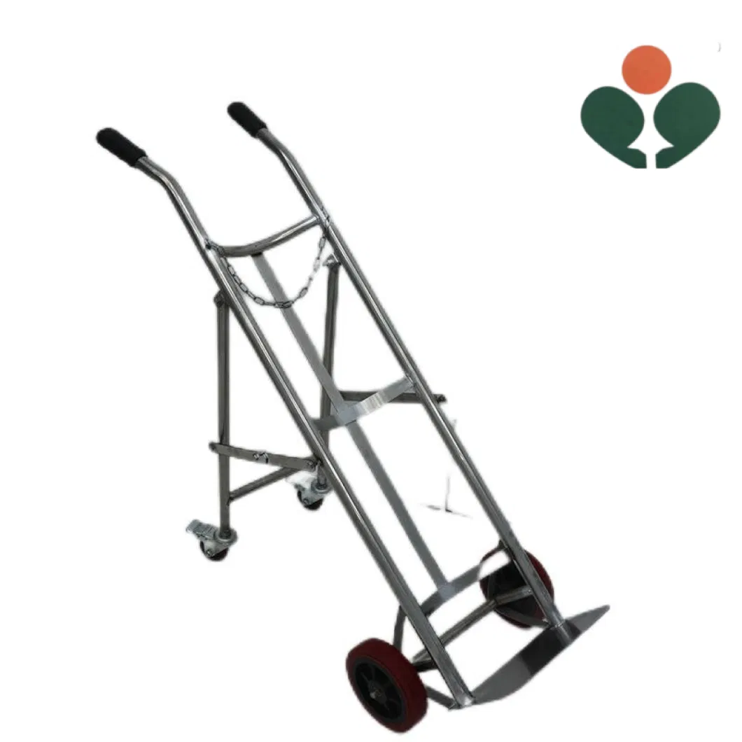 Stainless Steel Oxygen Cylinder Trolley Emergency Stretcher Hospital Trolley