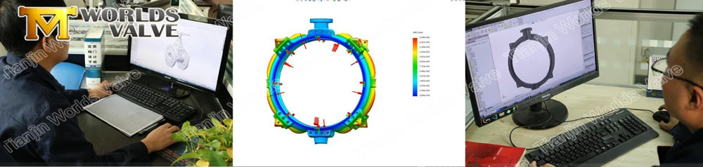 Ss/Di Body CF8m Polished Disc Wafer Water Gas Pressure Regulator Butterfly Valve with PTFE Seat Free Shaft Slim Disc for Food/Sanitary/Acid/Base/Alkali