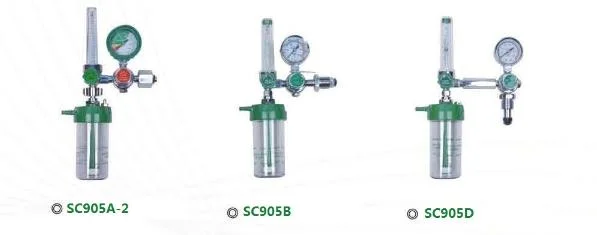 Medical Oxygen Regulator with Humidifier Bottle