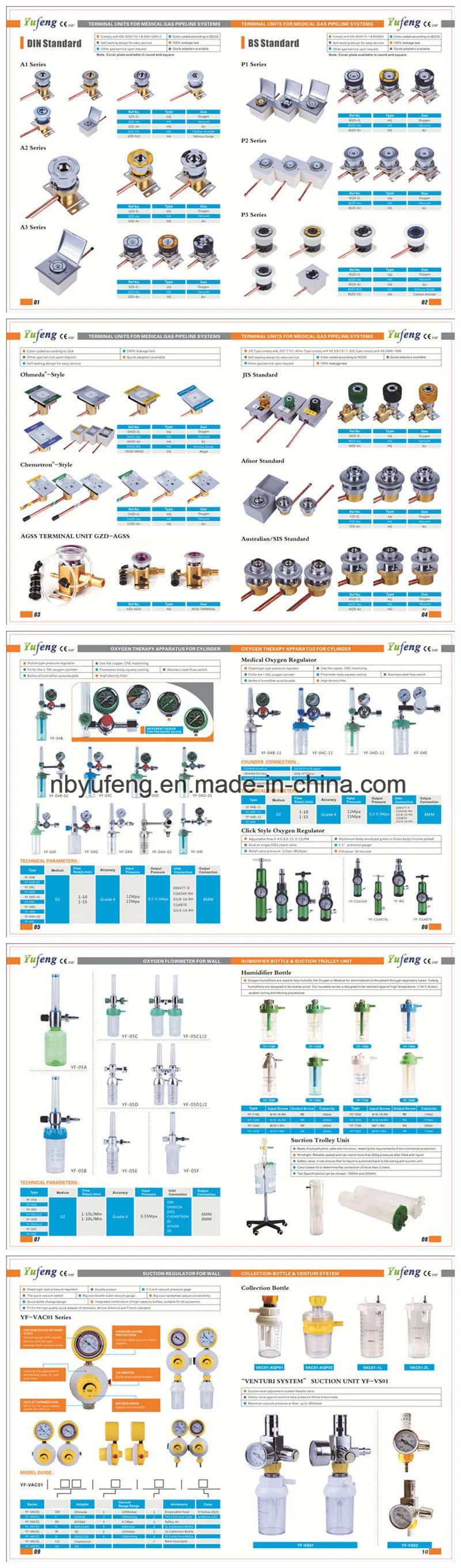 Hot Sale High Quality Low Price Hospital Medical Bull Nose Type Medical Oxygen Regulator