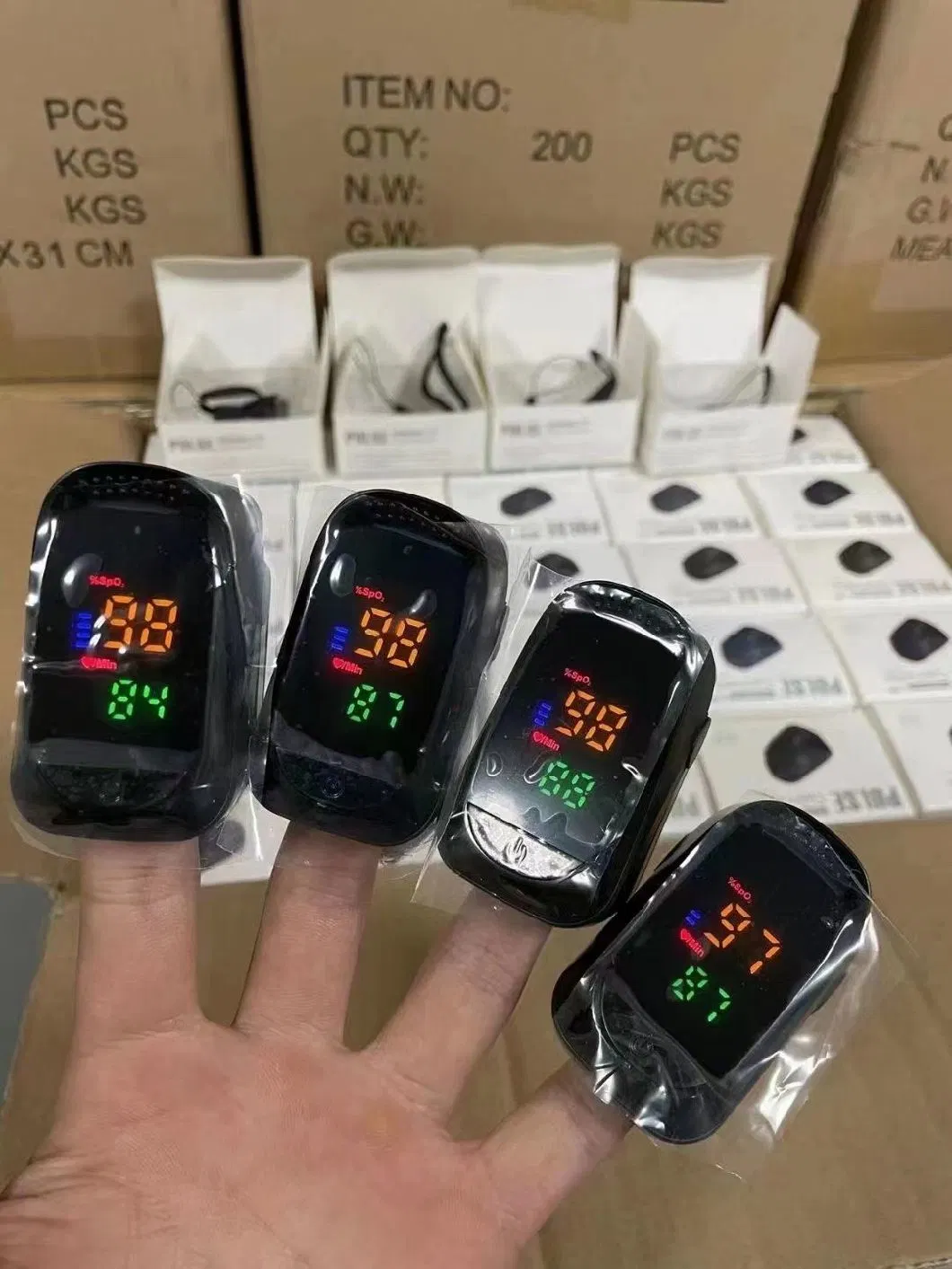 FDA CE ISO Clear LED Wholesale High Quality Medical Fingertip Finger Pulse Digital Oxymeter Oximeter for Patient SpO2 Sensor O2 Oxygen Saturation Monitor