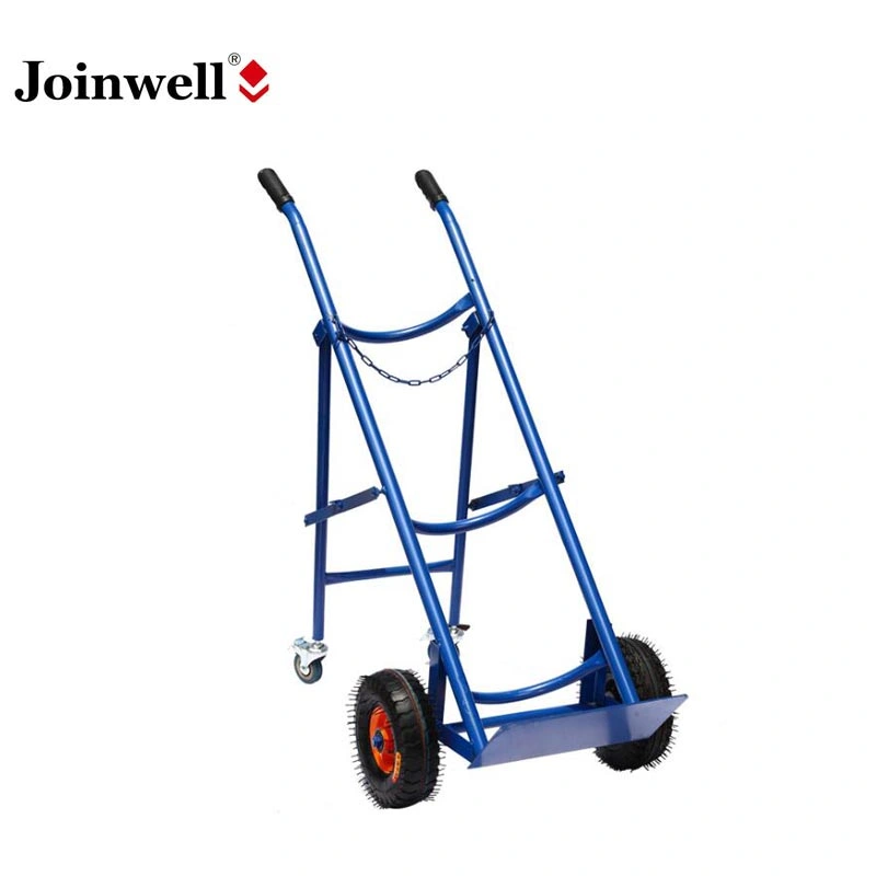 Aluminum Medical Oxygen Bottle Cart Gas Cylinder Trolley for Hospital