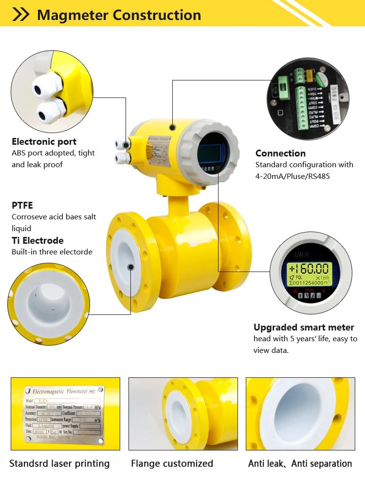 Wholesale Price High Accuracy Measuring Liquids Water Flow Control Device DN32 Medical Electromagnetic Flow Meter