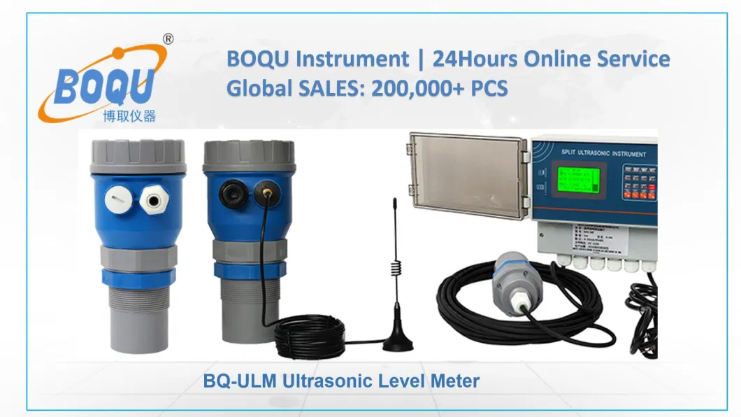 Boqu Bq-Ulm Factory Price Water Tank Level Indicator Liquid Level Sensor Ultrasonic Level Sensor with RS485 Modbus