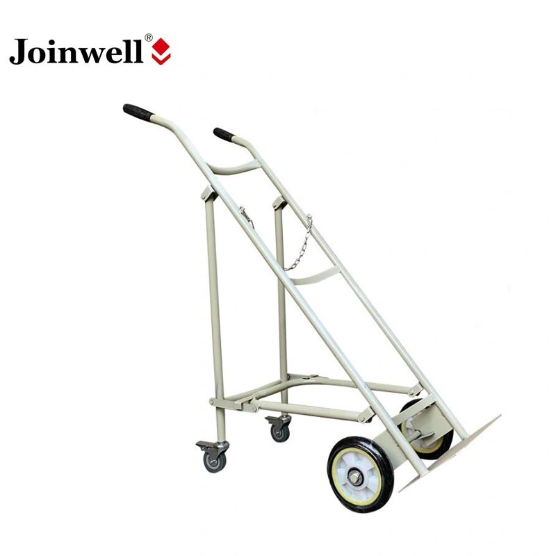 Aluminum Medical Oxygen Bottle Cart Gas Cylinder Trolley for Hospital