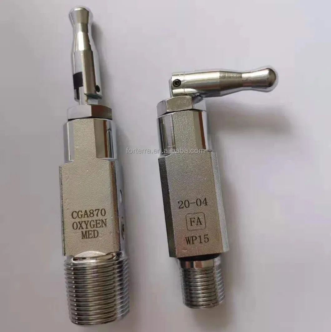 Medical Oxygen Brass Cga870 Pin Index Valves Pressure Valve for Medical Gas Cylinders