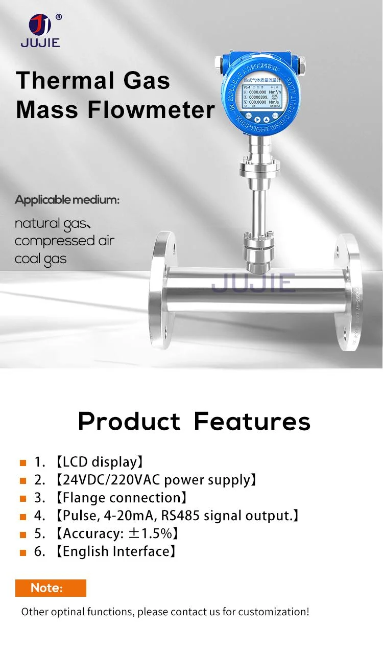 Gas Flow Meter for Natural Gas Hydrogen Oxygen Nitrogen Compressed