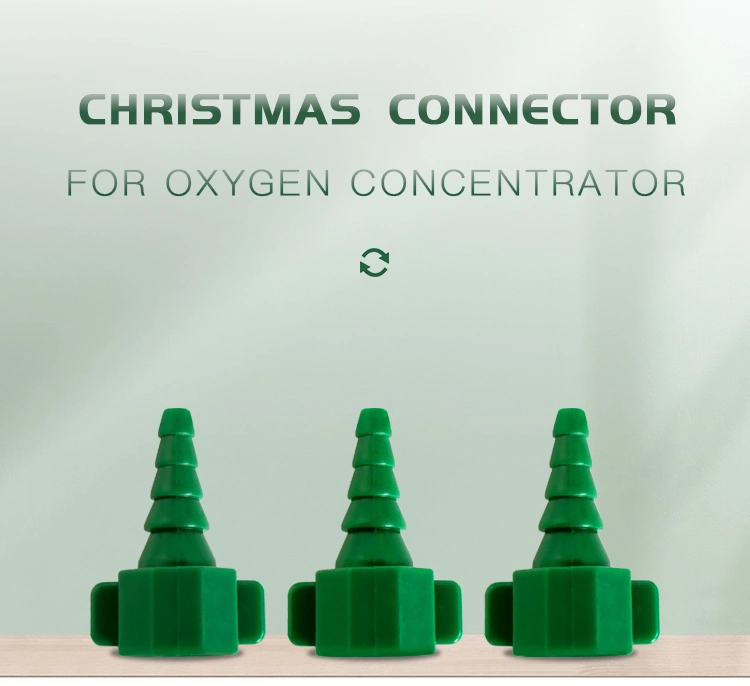 Oxygen Concentrator Used Christmas Tubing Connector with Green Color