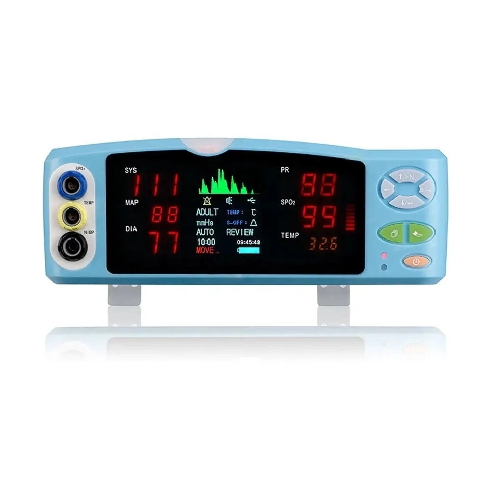 Medical Finger Pulse Oximeter SpO2 Pr Temp Handheld Blood Oxygen Saturation Monitor