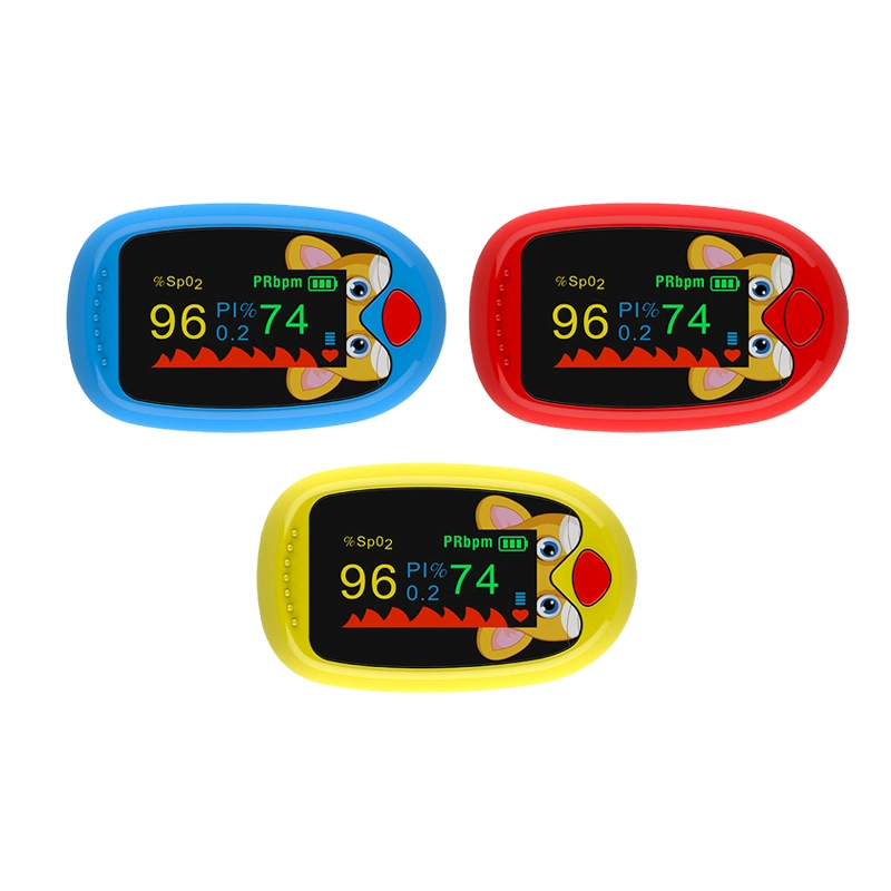 Stock for Kids 4 Color TFT Screen Pulse Oximeter Home Use Blood Oxygen Fingertip Oximeters Pulse Oximeters for Kids Children