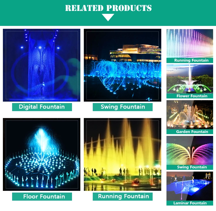 Custom Colorful Outdoor Modern Programmed Large Water Dancing Floating Garden Fountain