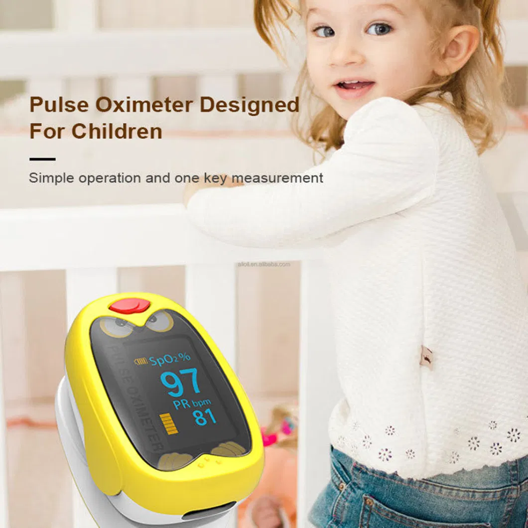 Stock for Kids 4 Color TFT Screen Pulse Oximeter Home Use Blood Oxygen Fingertip Oximeters Pulse Oximeters for Kids Children