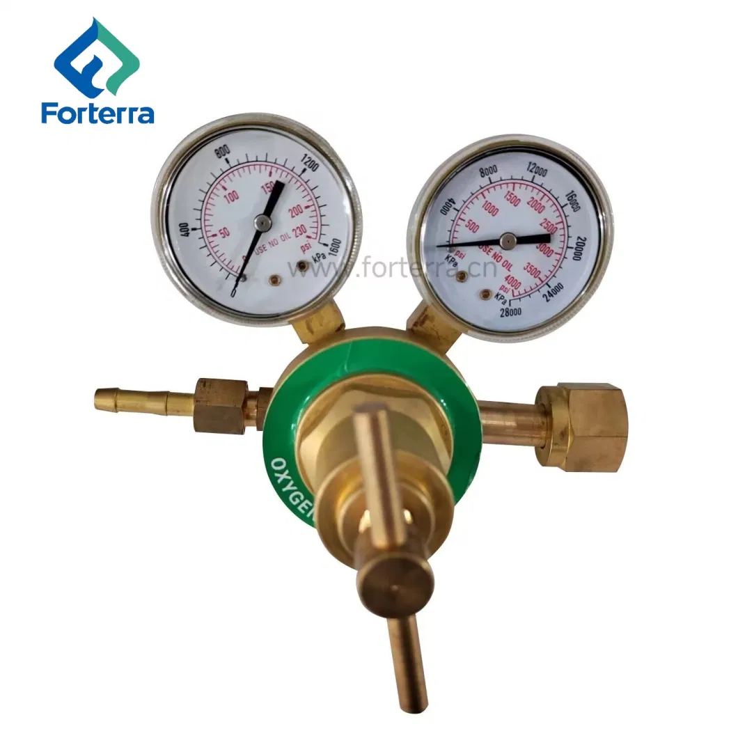 Forterra Brass Oxygen Medium High Pressure Regulator for Welding